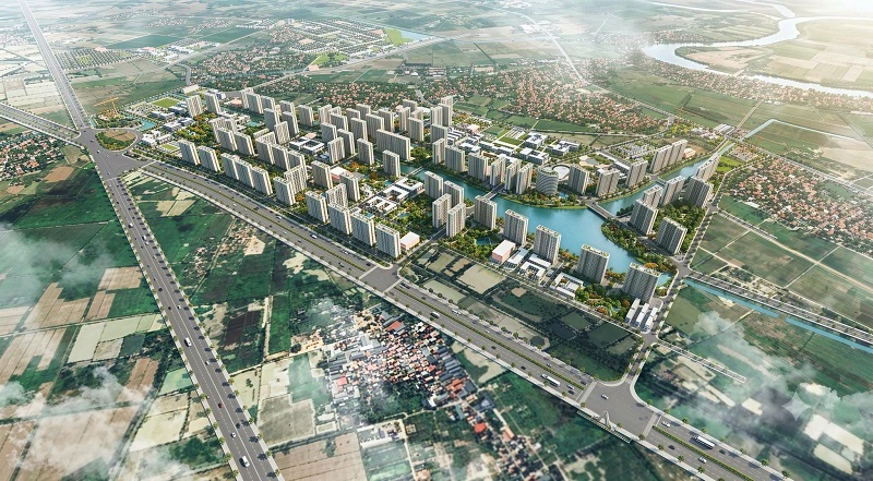 Phối cảnh dự Khu đô thị đa mục tiêu tại xã Bình Minh, xã Tam Hưng, Hà Nội
