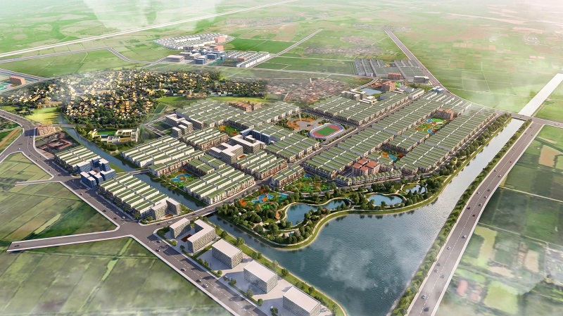 Phối cảnh dự án Khu đô thị đa mục tiêu tại xã Bình Minh, xã Tam Hưng